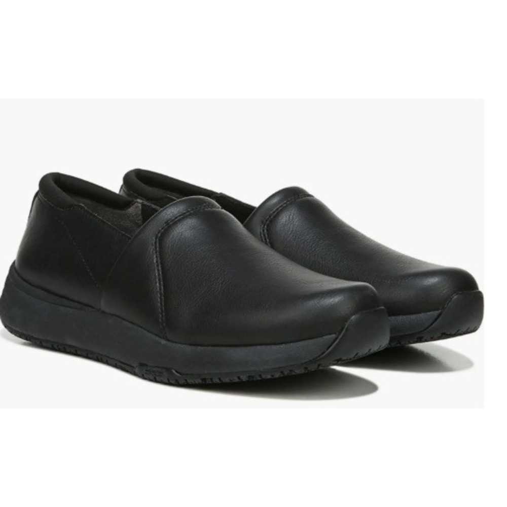 Dr. Scholls‎ Black Slip Oil Resistant Work Slip On Shoes Womens 9 WIDE New